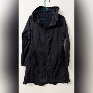Lululemon Loud & Clear Jacket Long Wind Rain- Black